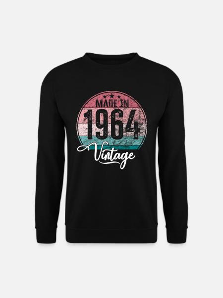 Vintage Made in 1964 Geburtsjahr 1964 Geburtstag - Unisex Pullover - Schwarz
