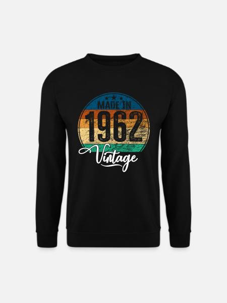 Millésime Fabriqué en 1962 Année de naissance 1962 Anniversaire - Sweat-shirt Unisexe - noir