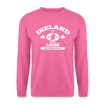 Laois Ireland. Classic Irish Design - Unisex Sweatshirt - pink - Front