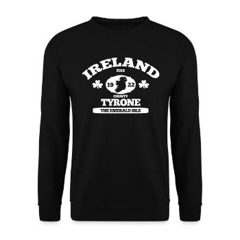 Tyrone Ireland. Classic Irish Design - Unisex Sweatshirt - black - Front - Alina (178cm) & Michal (187cm)