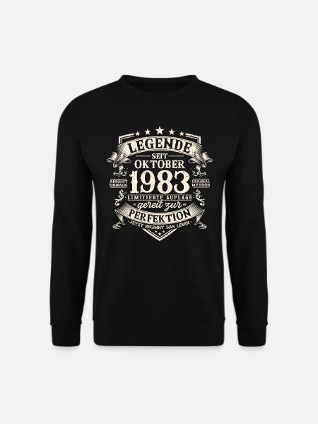 Oktober 1983 Jahrgang geboren Legenden Geburtstag - Unisex Pullover - Schwarz
