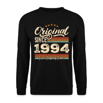 Original 1994 Vintage - 1994 Birthday Gift - Unisex Sweatshirt - black - Front - Alina (178cm) & Michal (187cm)