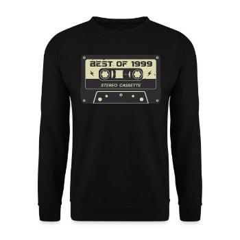 Retro Kassette 1999 vintage 1999 Geburtstag 1999 - Unisex Pullover - Schwarz - Vorne - Alina (178cm) & Michal (187cm)