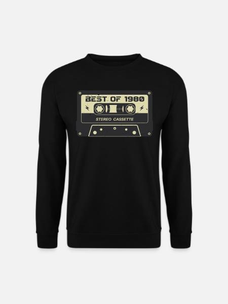 Retro Kassette 1980 vintage 1980 Geburtstag 1980 - Unisex Pullover - Schwarz