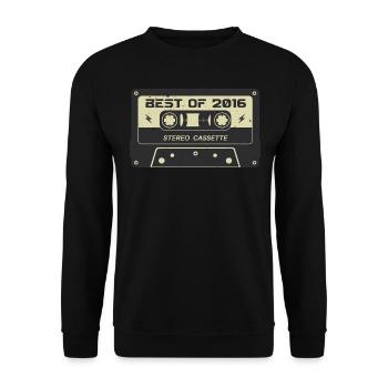 Retro cassette 2016 vintage 2016 birthday 2016 - Unisex Sweatshirt - black - Front - Alina (178cm) & Michal (187cm)