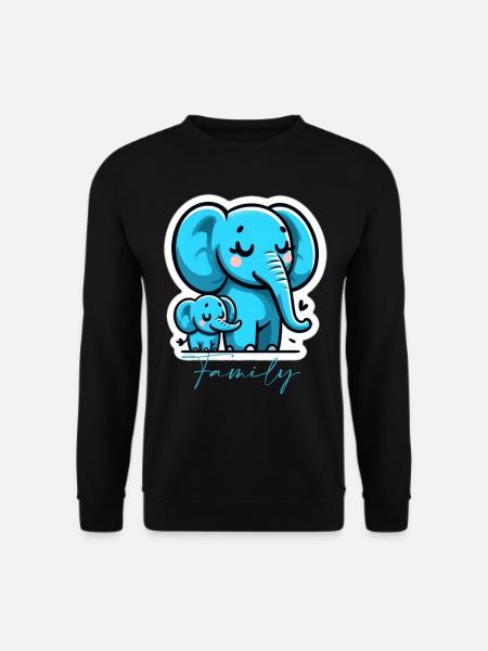 Éléphants - Sweat-shirt Unisexe - noir