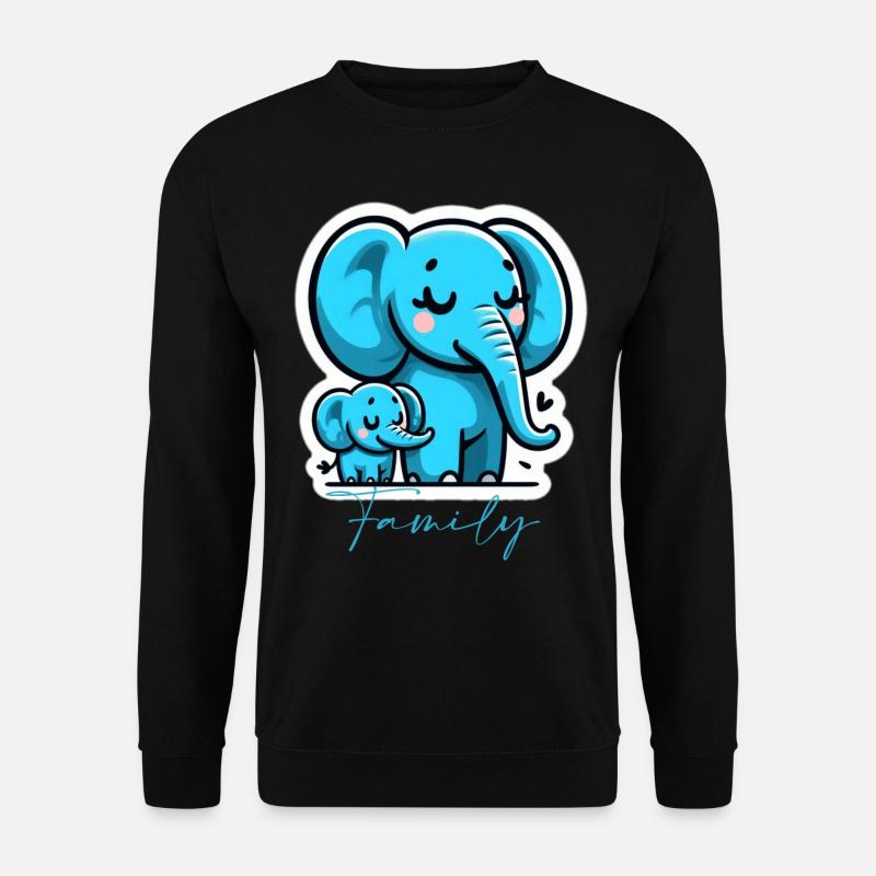 Elefanten - Unisex Pullover - Schwarz