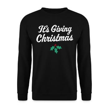 Es ist das Schenken von Weihnachten - Unisex Pullover - Schwarz - Vorne - Alina (178cm) & Michal (187cm)