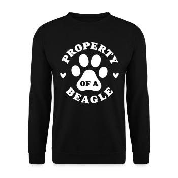 Eigentum eines Beagle - Unisex Pullover - Schwarz - Vorne - Alina (178cm) & Michal (187cm)