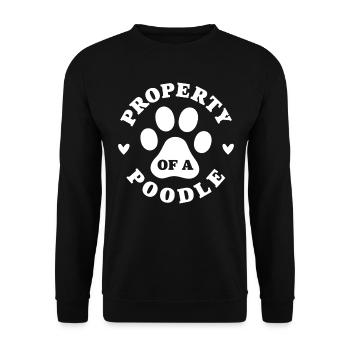 Eigentum eines Pudels - Unisex Pullover - Schwarz - Vorne - Alina (178cm) & Michal (187cm)
