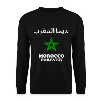 Maroc - Maroc - Maroc pour toujours - Sweat-shirt Unisexe - noir - Devant - Alina (178cm) & Michal (187cm)