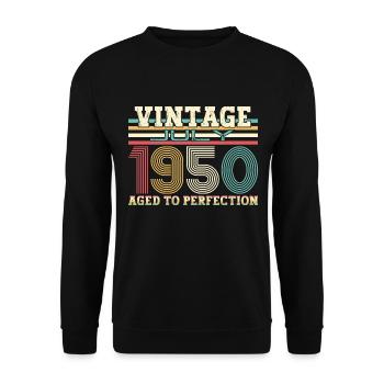 Millésime Juillet 1950 72ème anniversaire Hommes 72 ans - Sweat-shirt Unisexe - noir - Devant - Alina (178cm) & Michal (187cm)