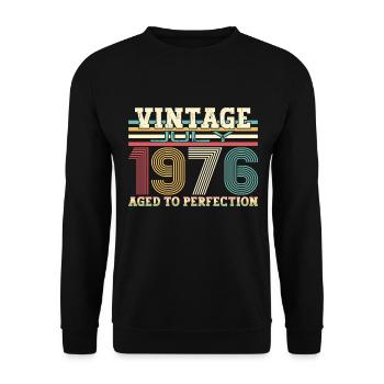 Millésime Juillet 1976 46ème anniversaire Hommes 46 ans - Sweat-shirt Unisexe - noir - Devant - Alina (178cm) & Michal (187cm)