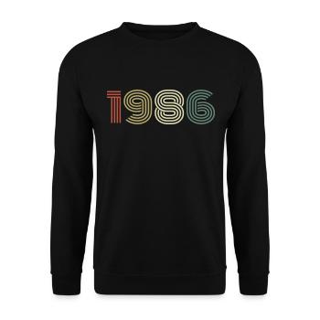 1986 Birthday Vintage 1986 Gift 1986 - Unisex Sweatshirt - black - Front - Alina (178cm) & Michal (187cm)