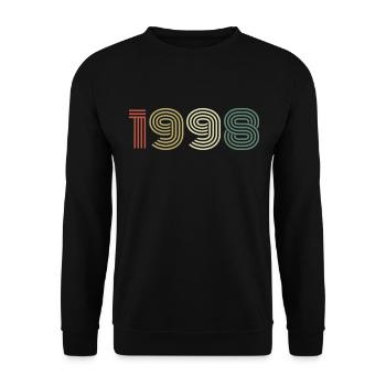 1998 Birthday Vintage 1998 Gift 1998 - Unisex Sweatshirt - black - Front - Alina (178cm) & Michal (187cm)