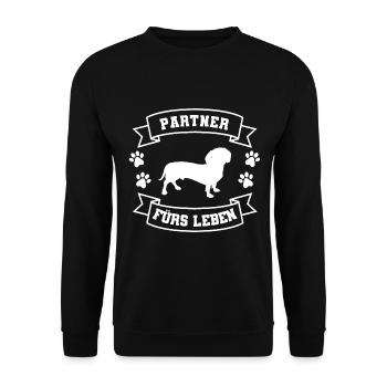 Partner fürs Leben - Unisex Pullover - Schwarz - Vorne - Alina (178cm) & Michal (187cm)