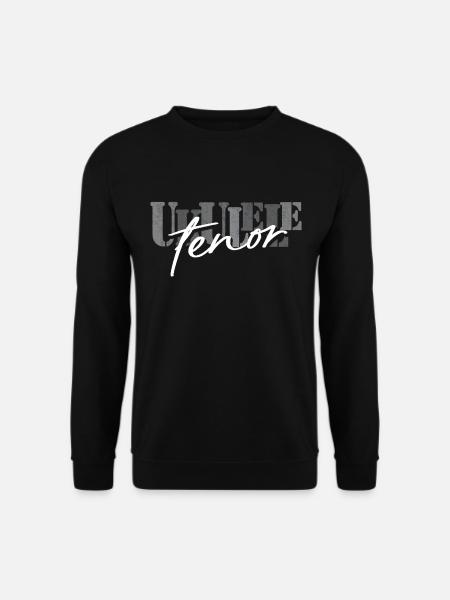 Tenor Ukulele schwarz weiß - Unisex Pullover - Schwarz