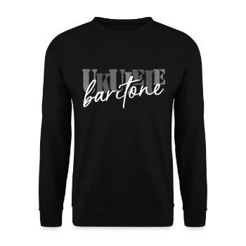 Baritone ukulele black white - Unisex Sweatshirt - black - Front - Alina (178cm) & Michal (187cm)