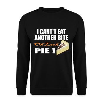 Funny Oh Look Pumpkin Pie Thanksgiving - Unisex Sweatshirt - black - Front - Alina (178cm) & Michal (187cm)