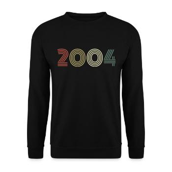 2004 Birthday Vintage 2004 Gift 2004 - Unisex Sweatshirt - black - Front - Alina (178cm) & Michal (187cm)