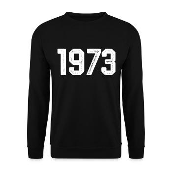 1973 Vintage Born Vintage 1973 Birthday 1973 - Unisex Sweatshirt - black - Front - Alina (178cm) & Michal (187cm)