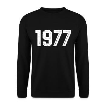 1977 Vintage Born Vintage 1977 Birthday 1977 - Unisex Sweatshirt - black - Front - Alina (178cm) & Michal (187cm)