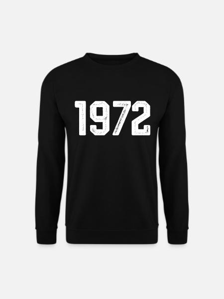1972 Jahrgang geboren Vintage 1972 Geburtstag 1972 - Unisex Pullover - Schwarz