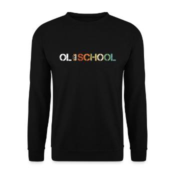 Old School Cassette - Vintage - Unisex Sweatshirt - black - Front - Alina (178cm) & Michal (187cm)
