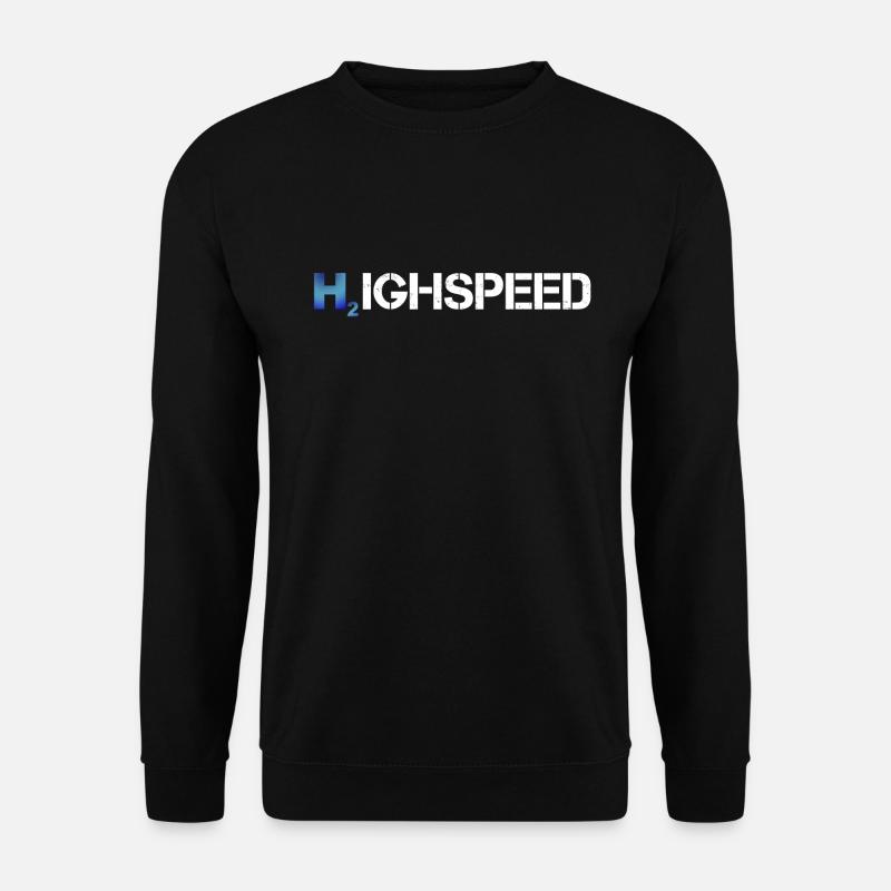 Highspeed Wasserstoff - Unisex Pullover - Schwarz
