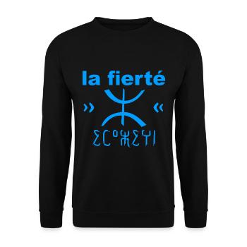 La fierté Amazigh Chleuh - Sweat-shirt Unisexe - noir - Devant - Alina (178cm) & Michal (187cm)