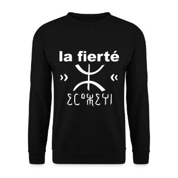 Amazigh T-shirt Personnalisé - Sweat-shirt Unisexe - noir - Devant - Alina (178cm) & Michal (187cm)