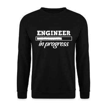 Engineer In Progress - étudiant ingénieur diplômé - Sweat-shirt Unisexe - noir - Devant - Alina (178cm) & Michal (187cm)