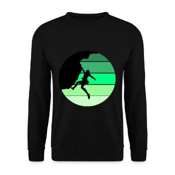 Climbing, bouldering, gift - Unisex Sweatshirt - black - Front - Alina (178cm) & Michal (187cm)