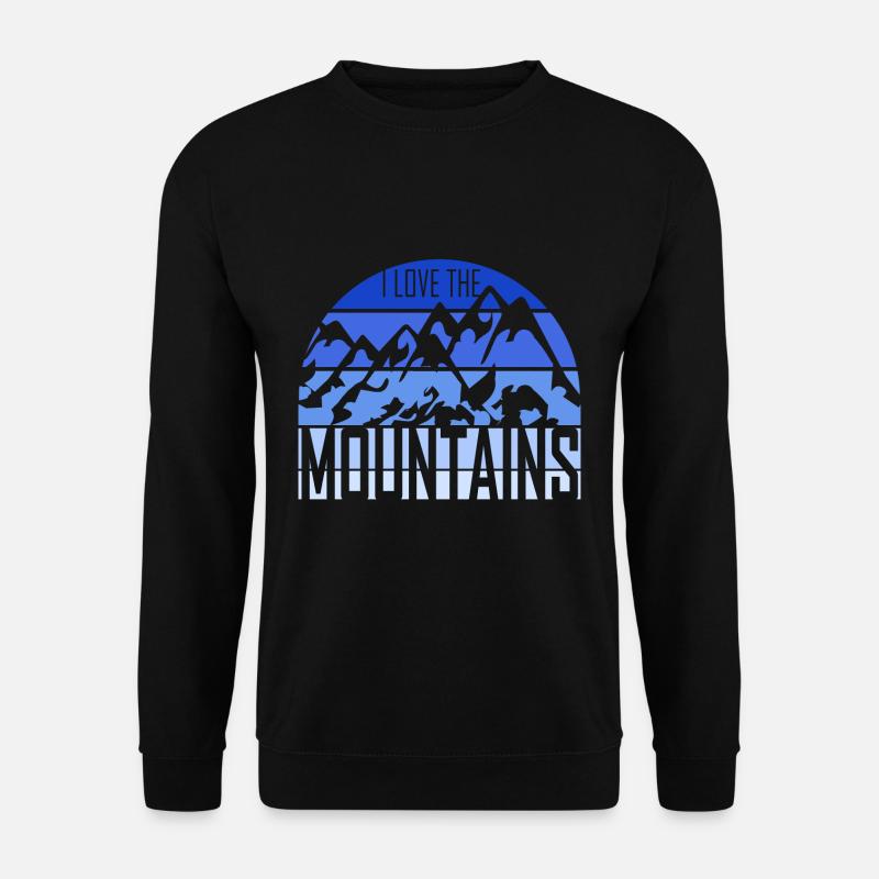 Berge, Mountains, Geschenk - Unisex Pullover - Schwarz