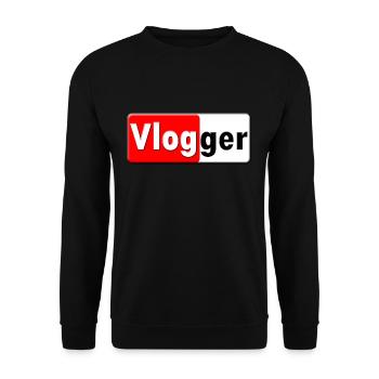 Vlogger, Blogger, Soziale Medien, Geschenk - Unisex Pullover - Schwarz - Vorne - Alina (178cm) & Michal (187cm)