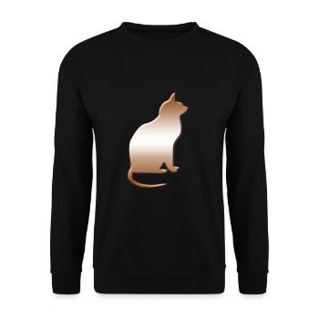 Chats, cadeau, dame chat fou, chat - Sweat-shirt Unisexe - noir - Devant - Alina (178cm) & Michal (187cm)
