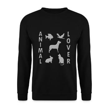 Bien-être animal, Animaux, Amoureux des animaux, Cadeau - Sweat-shirt Unisexe - noir - Devant - Alina (178cm) & Michal (187cm)