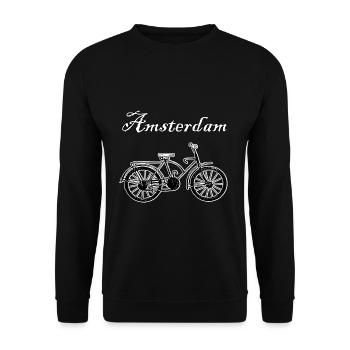Bicycle, Amsterdam, gift - Unisex Sweatshirt - black - Front - Alina (178cm) & Michal (187cm)
