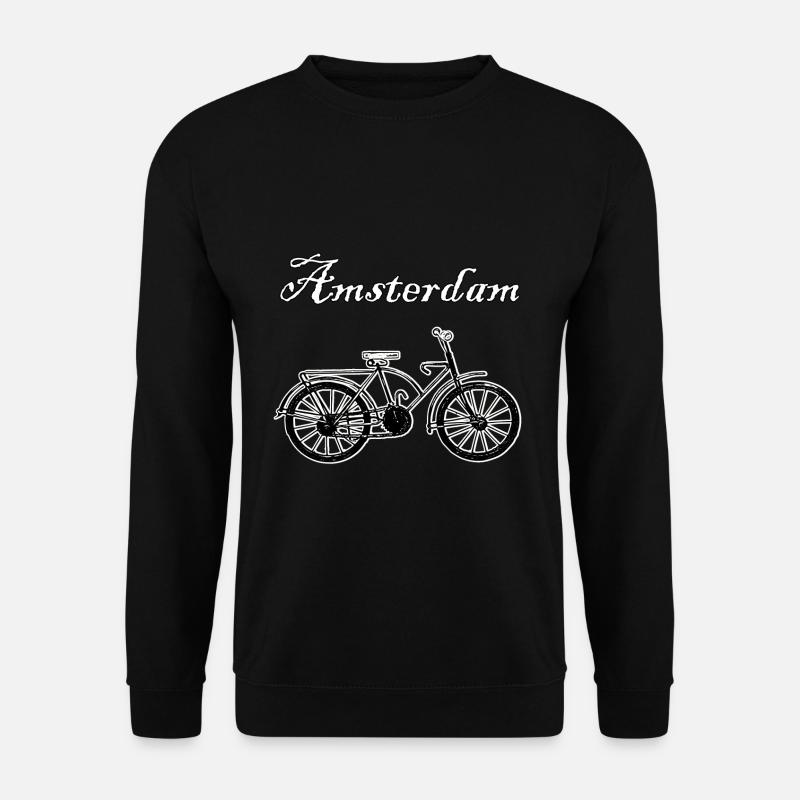 Fahrrad, Amsterdam, Geschenk - Unisex Pullover - Schwarz