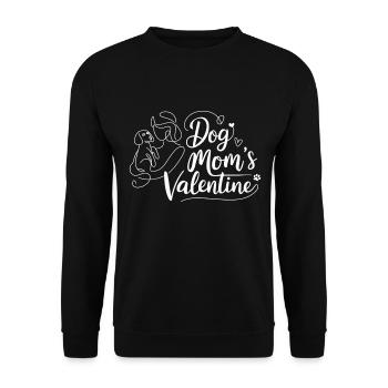 Dog Mom's Valentine | Gift for dog lovers - Unisex Sweatshirt - black - Front - Alina (178cm) & Michal (187cm)