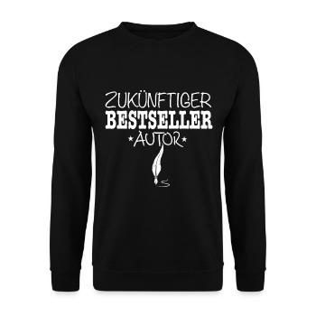 Zukünftiger Bestseller Autor lustig Schriftsteller - Unisex Pullover - Schwarz - Vorne - Alina (178cm) & Michal (187cm)