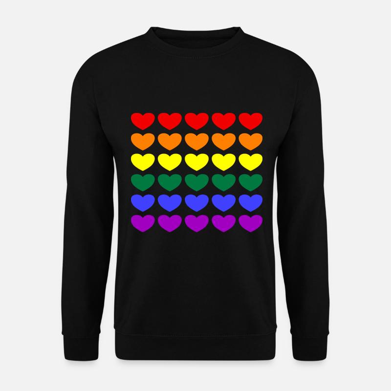 Rainbow Hearts - Unisex Sweatshirt - black