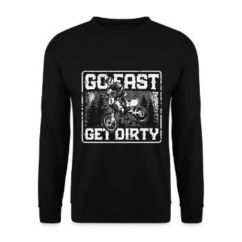 Roulez vite, salissez - Motocross Saying - Sweat-shirt Unisexe - noir - Devant - Alina (178cm) & Michal (187cm)