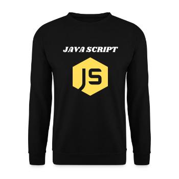 JavaScript-Programmierer - Unisex Pullover - Schwarz - Vorne - Alina (178cm) & Michal (187cm)