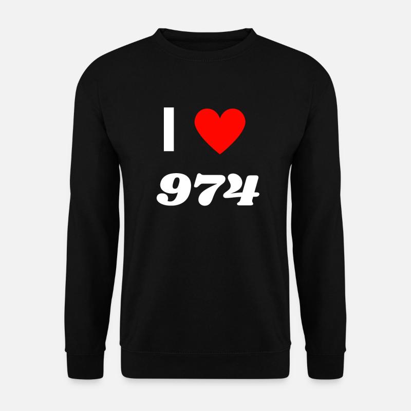 Ich liebe 974 - Unisex Pullover - Schwarz