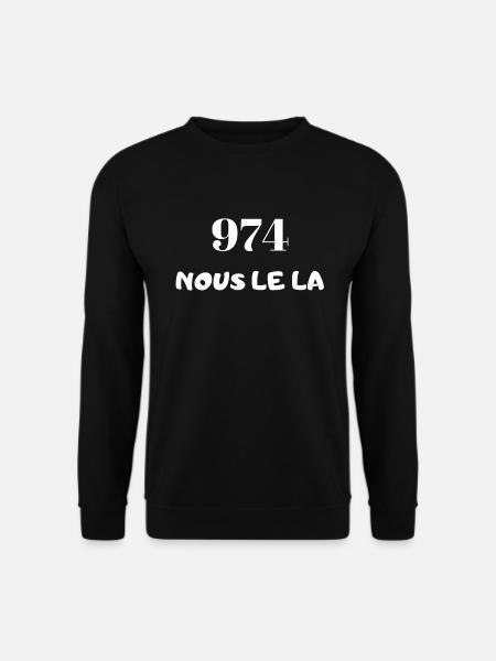 974 Réunion NOUS LE LA - Sweat-shirt Unisexe - noir