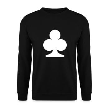 Trèfle Jeu de Carte - Sweat-shirt Unisexe - noir - Devant - Alina (178cm) & Michal (187cm)