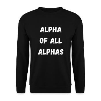 ALPHA ALLER ALPHAS - Unisex Pullover - Schwarz - Vorne - Alina (178cm) & Michal (187cm)
