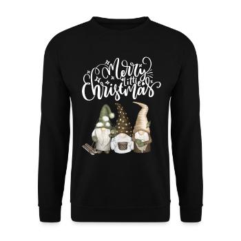 Merry Christmas little elves - Unisex Sweatshirt - black - Front - Alina (178cm) & Michal (187cm)