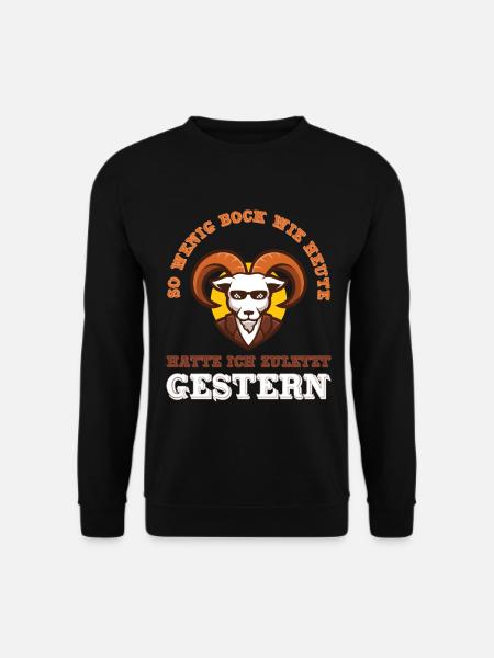 So wenig Bock / Null Bock / Keine Lust / - Unisex Pullover - Schwarz